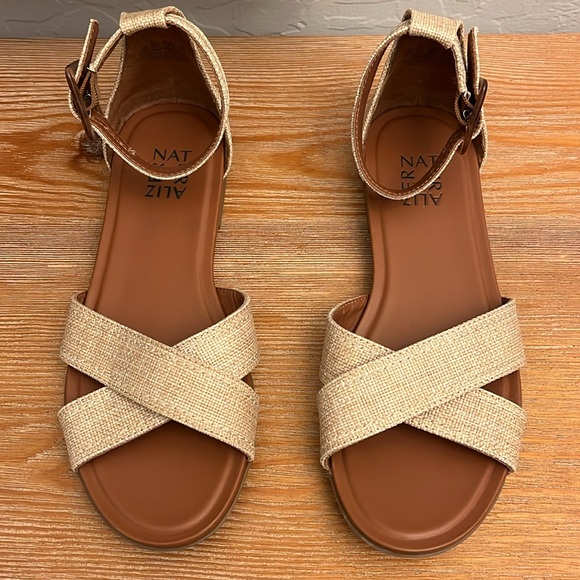 Naturalizer Women's Sausalito Ankle Strap Sandal- Natural Straw- 8.5 - Picture 2 of 8